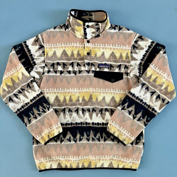 Patagonia Synchilla Snap-T Lightweight Fleece Bandicoot Marrow Pullover Jacket - Picture 4 of 6